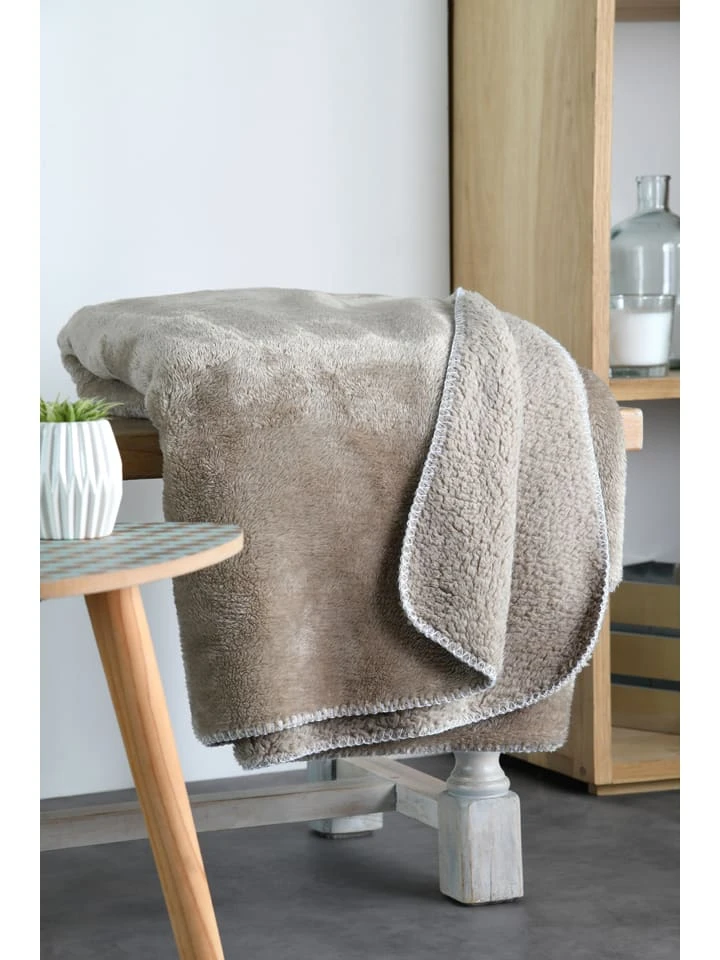 STOF France Plaid "Calin" In Beige - (L)160 X (B)130 Cm – Bild 4