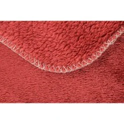 STOF France Plaid "Calin" In Rot - (L)160 X (B)130 Cm