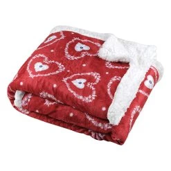 STOF France Plaid "Pauline" In Rot - (L)160 X (B)130 Cm