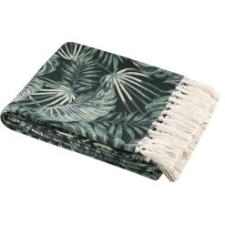 STOF France Plaid "Vibes" In Grün - (L)150 X (B)130 Cm