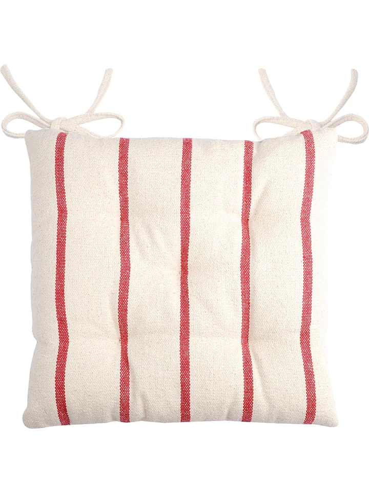 STOF France Sitzkissen "St. Tropez" In Rot/ Beige - (L)40 X (B)40 Cm