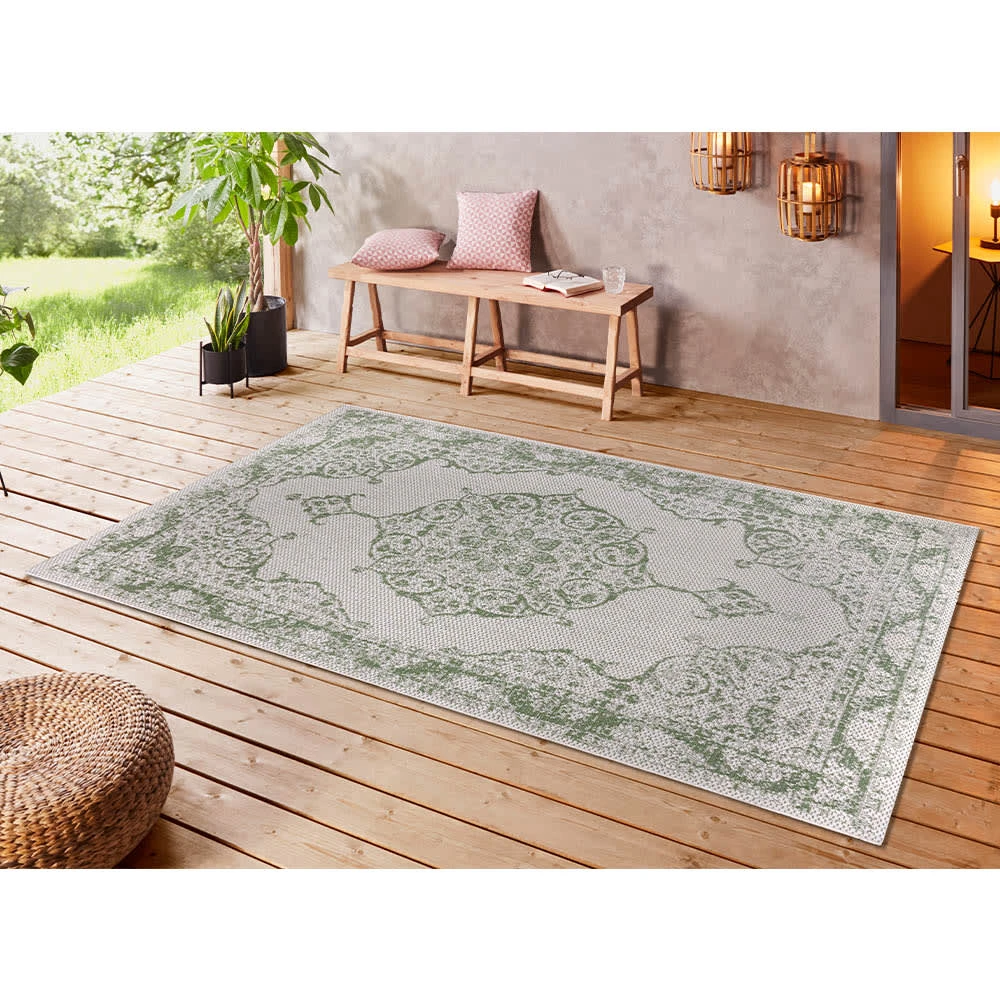Teppich Boss In- Und Outdoor Teppich Burma Creme/grün – Bild 2