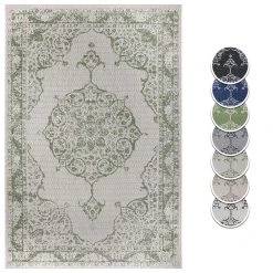 Teppich Boss In- Und Outdoor Teppich Burma Creme/grün