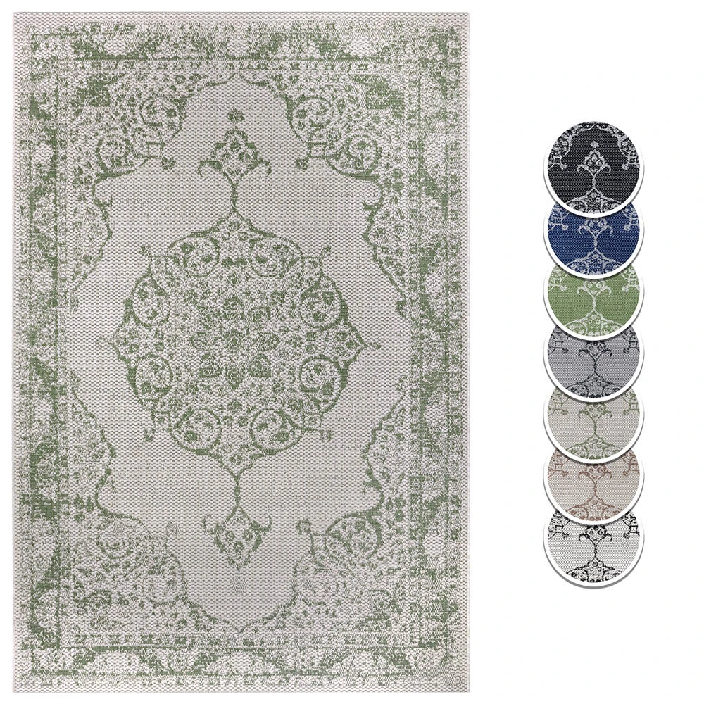 Teppich Boss In- Und Outdoor Teppich Burma Creme/grün