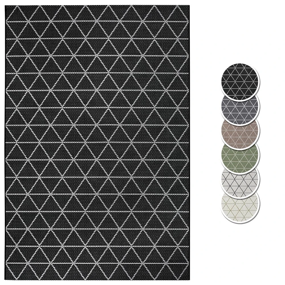 Teppich Boss In- Und Outdoor Teppich Costa Schwarz/creme