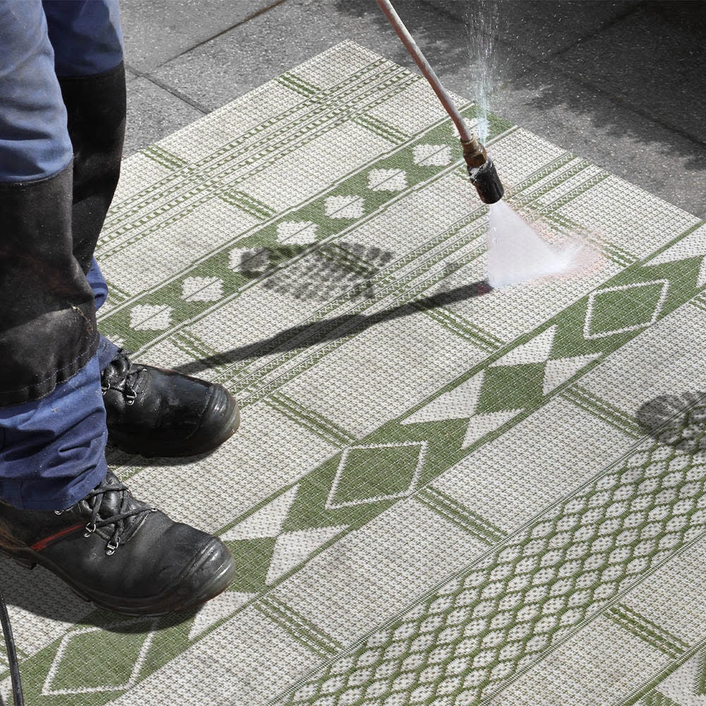 Teppich Boss In- Und Outdoor Teppich Haiti Grün/creme – Bild 7