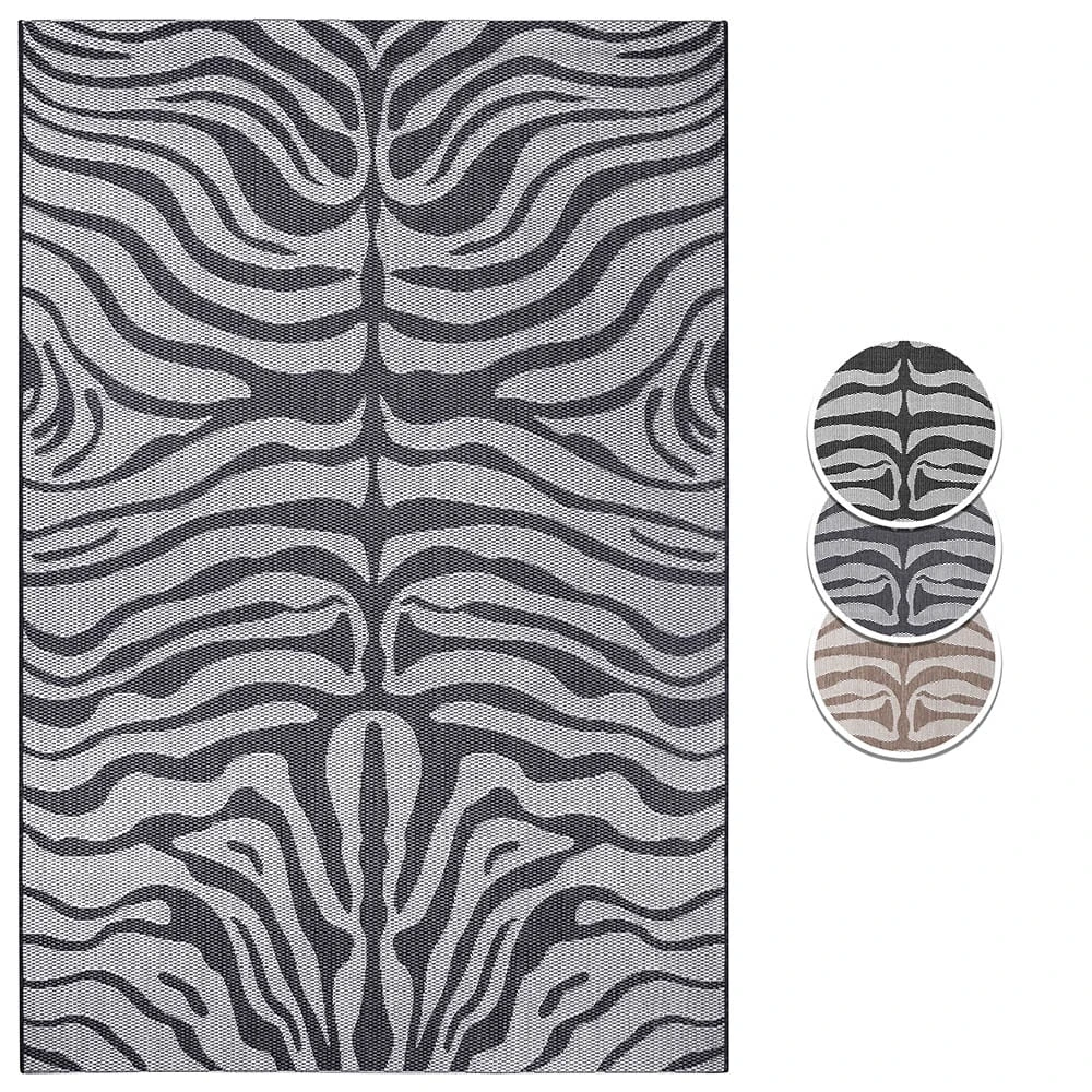 Teppich Boss In- Und Outdoor Teppich Zebra Grau/hellgrau