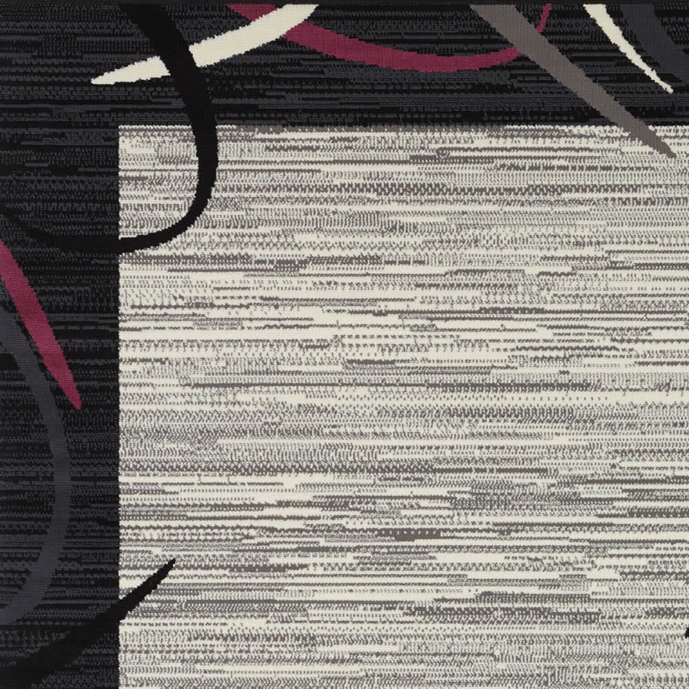 Teppich Boss Kurzflor Teppich Freaky Schwarz/violett – Bild 3