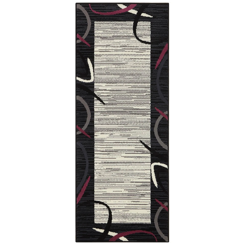 Teppich Boss Kurzflor Teppich Freaky Schwarz/violett – Bild 5