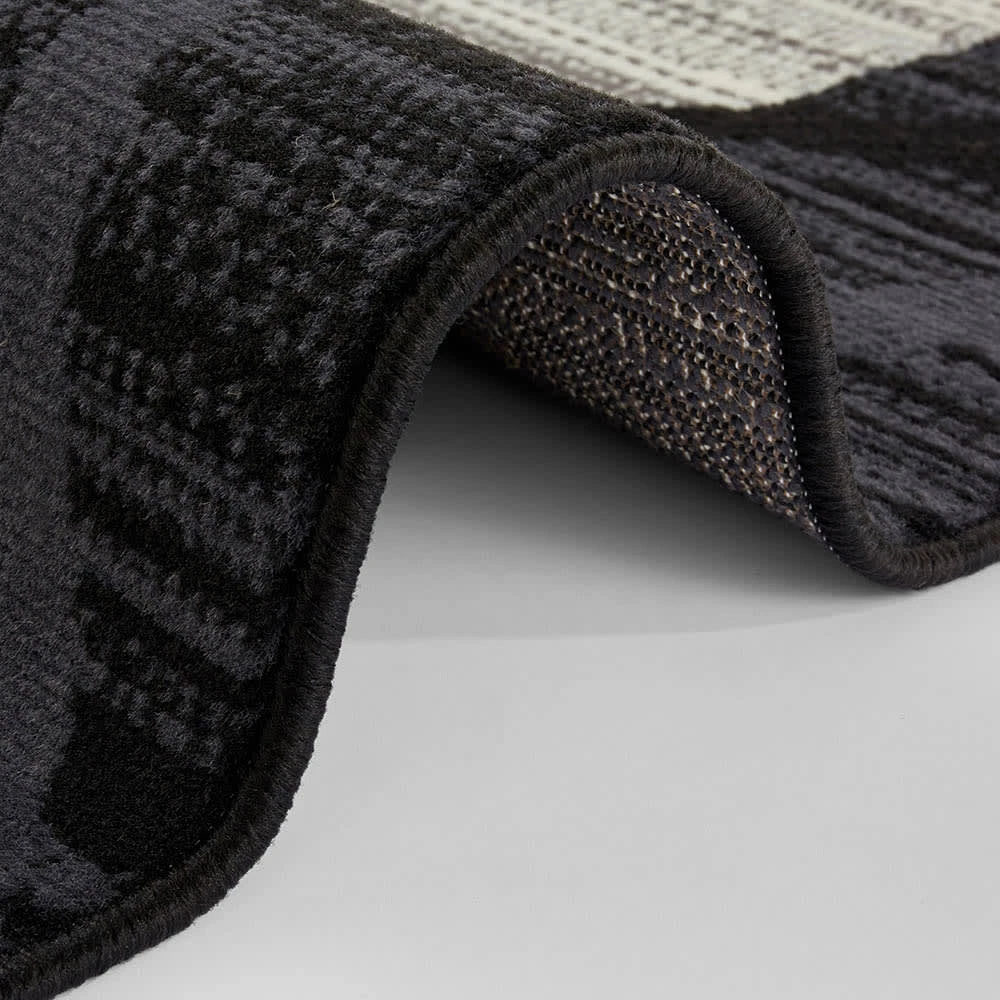 Teppich Boss Kurzflor Teppich Freaky Schwarz/violett – Bild 6