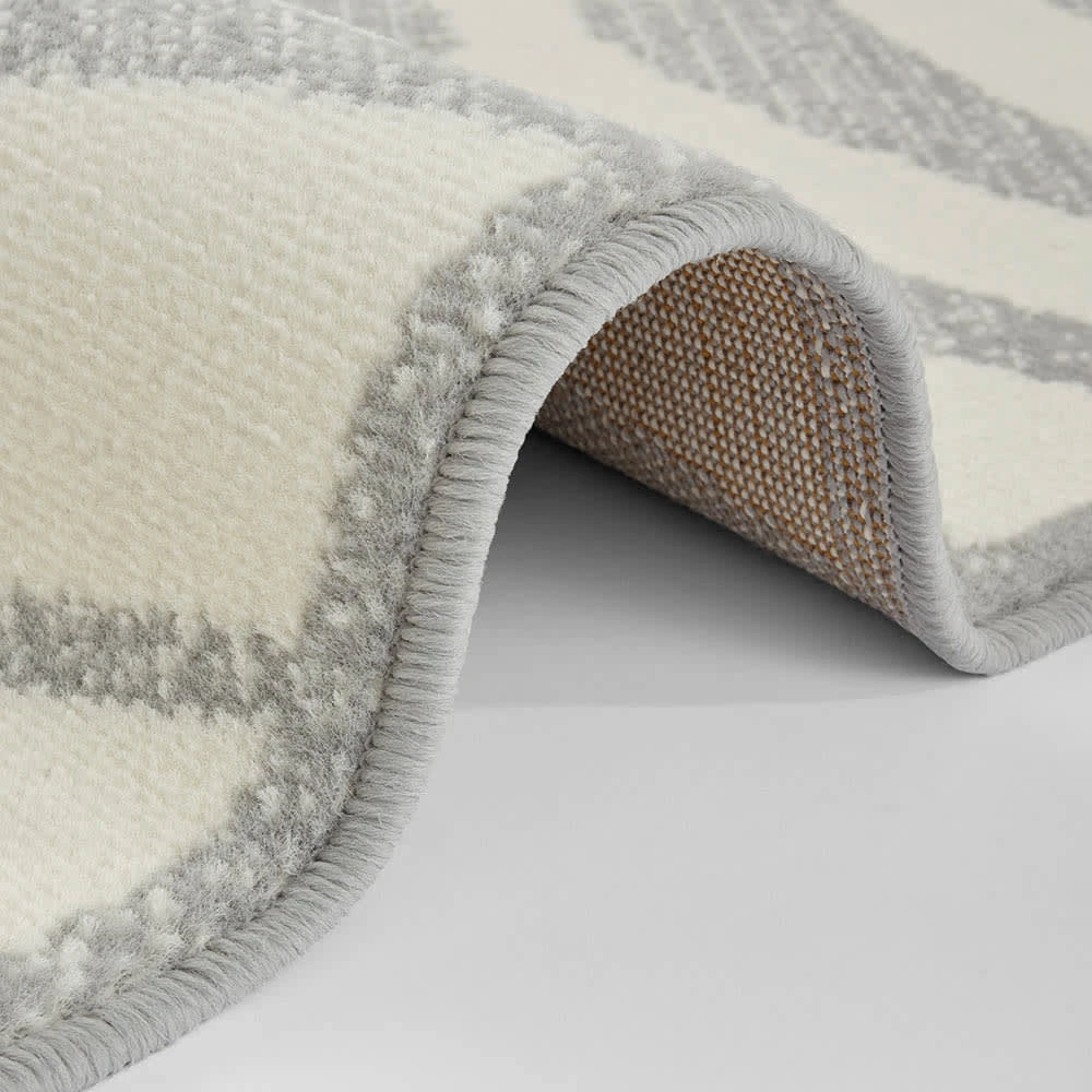 Teppich Boss Kurzflor Teppich Zebra Creme/grau – Bild 6