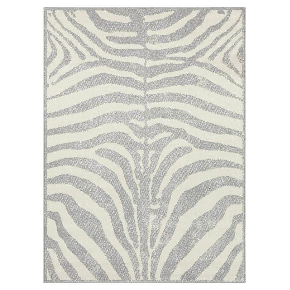 Teppich Boss Kurzflor Teppich Zebra Creme/grau