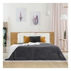 The Home Deco Factory Überwurf In Anthrazit/ Weiß - (L)220 X (B)180 Cm