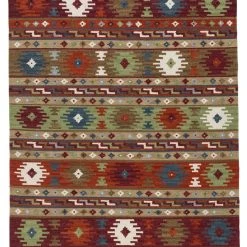 THEKO Natur Teppich Kelim Sumak Modern In Bunt