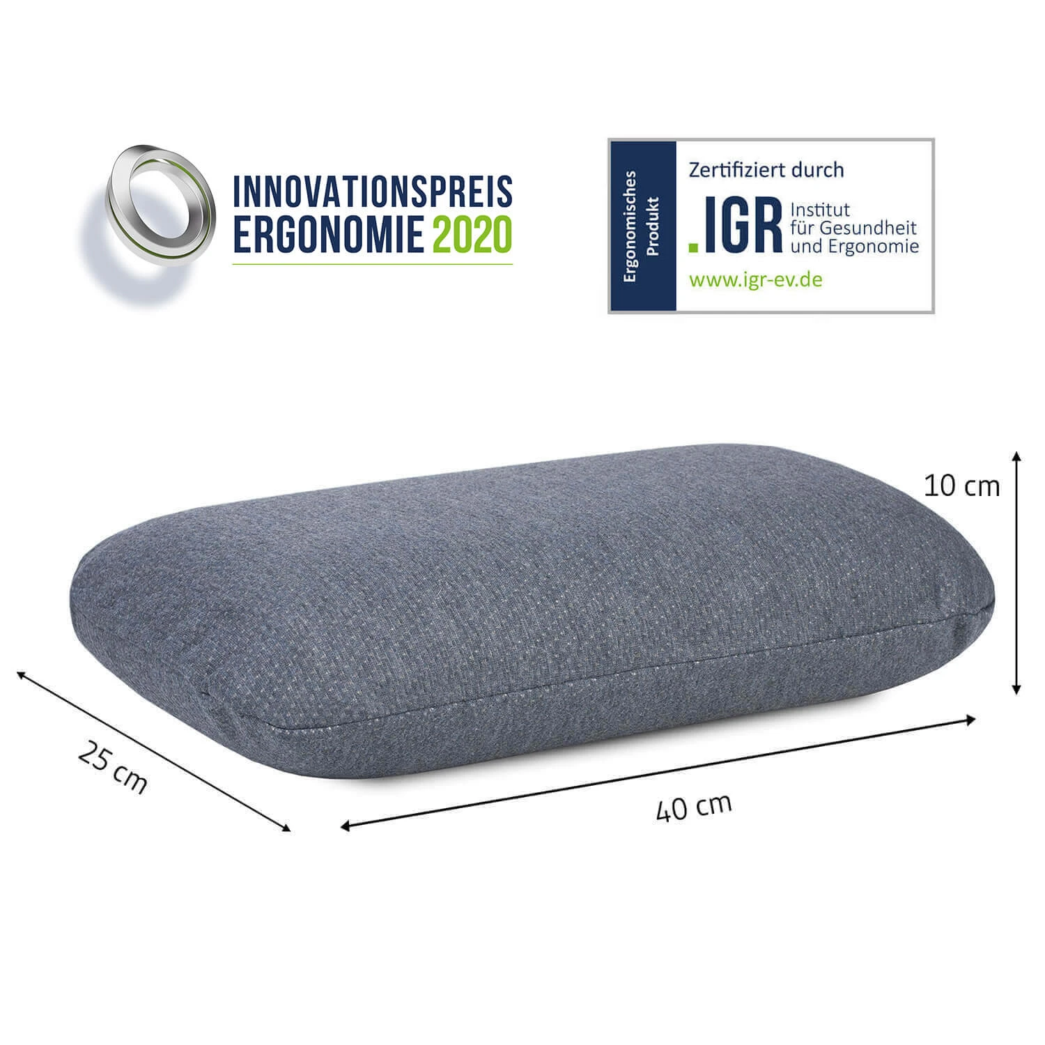 Third Of Life Reisekissen "VOLAR" QuickDry Aus Hochwertigem Visco-Schaum Mit Thermo-Bezug â Bild 2