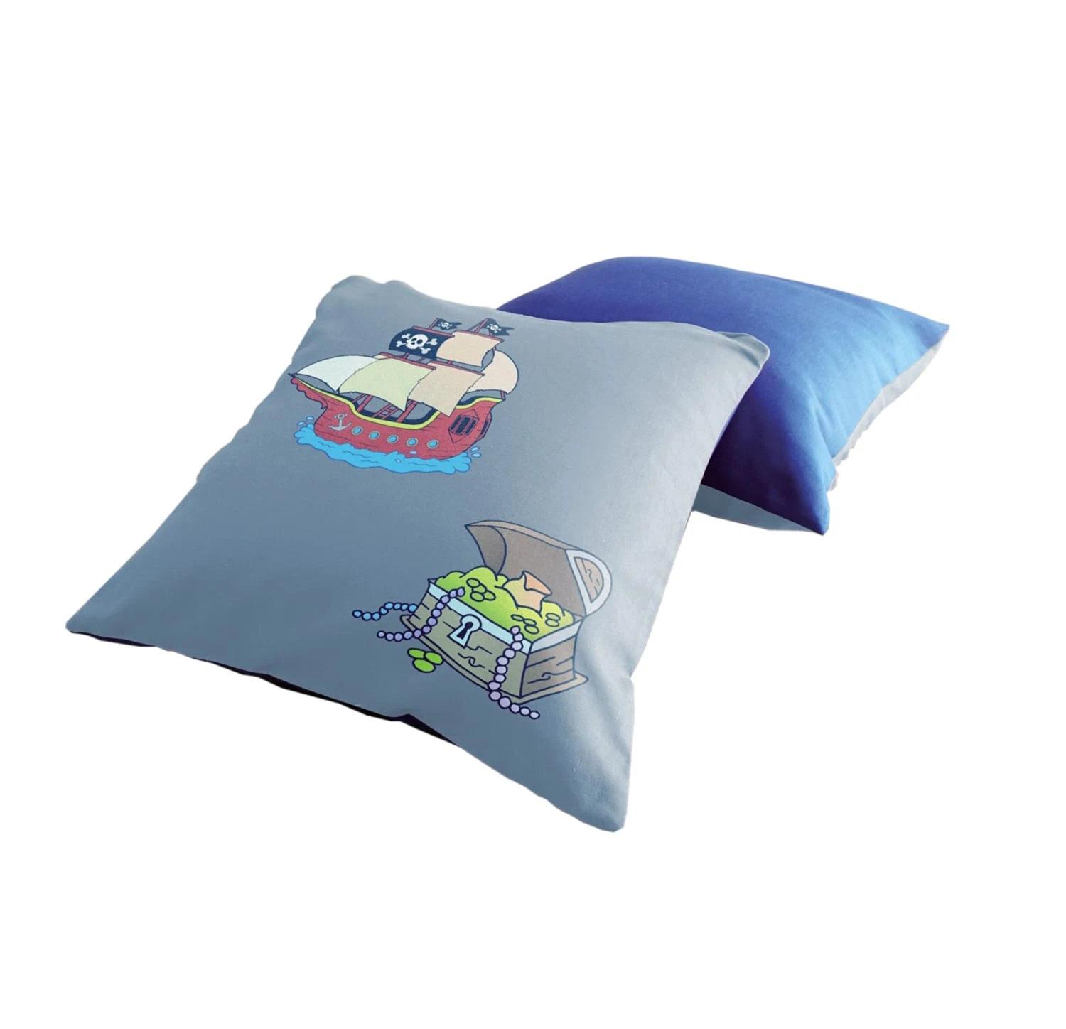 Ticaa Kissen 2er Set Für Kinder In Pirat Hell-Dunkelblau