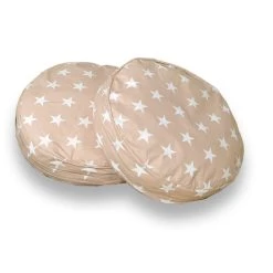 Ticaa Rundes Kissen-Set Für Kinderzimmer 2-teilig In Stern Beige