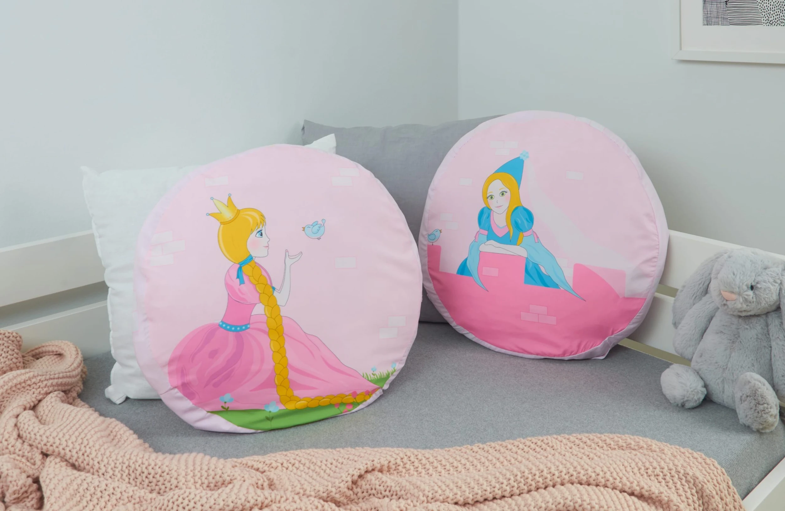 TICAA Kinder Rundkissen-Set "Prinzessin Liora" In Rosa