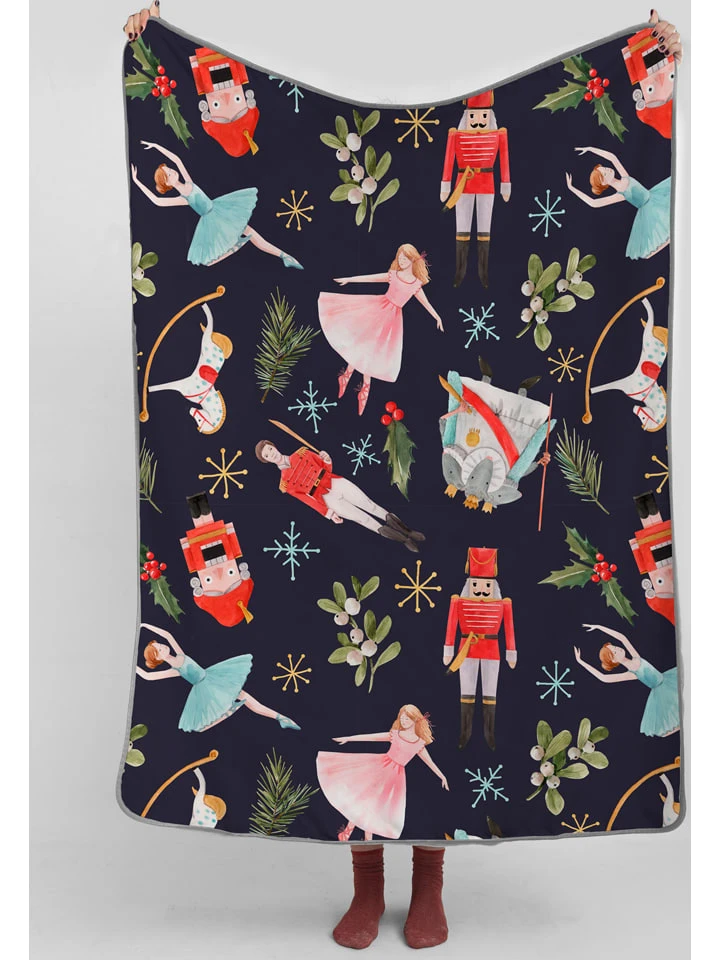 Tierra Bella Decke "Christmas Fairy Tale" In Dunkelblau/ Bunt - (L)170 X (B)130 Cm