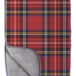 Tierra Bella Decke "Red And Yellow Tartan" In Rot - (L)170 X (B)130 Cm