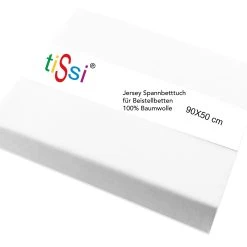 TiSsi Spannbettlaken Weiß - 50 X 90cm