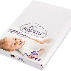 Träumeland Spannbetttuch Jersey Weiß 50 X 100 Cm