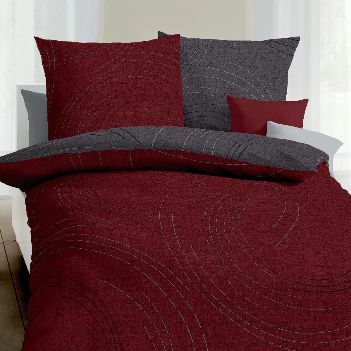 Traumschlaf Bettwäsche Jaro In Rubin – Bild 2