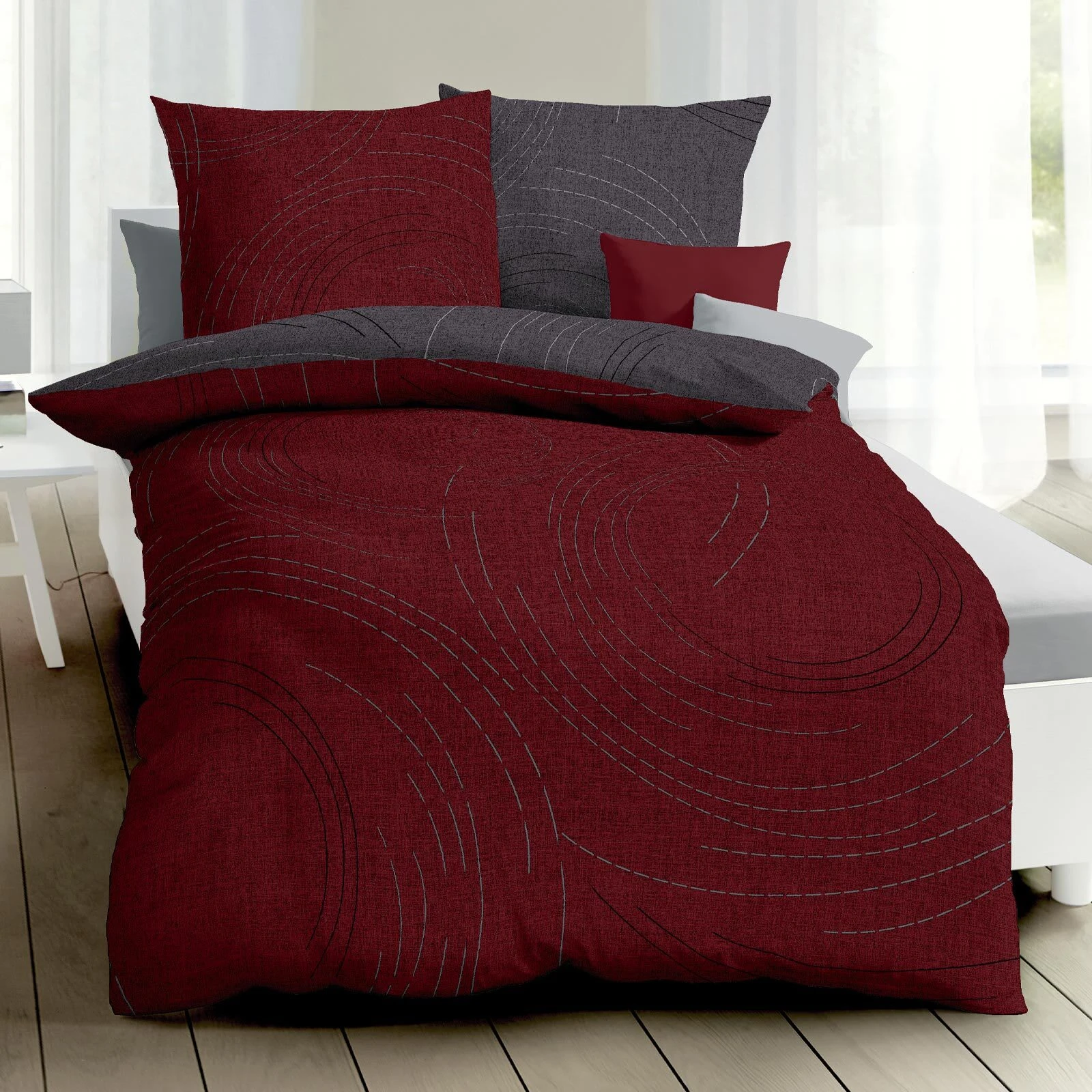 Traumschlaf Bettwäsche Jaro In Rubin