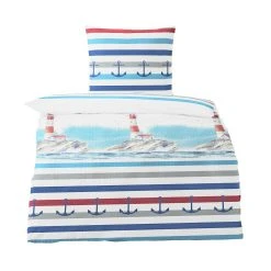 Traumschlaf Bettwäsche Leuchtturm In Aqua