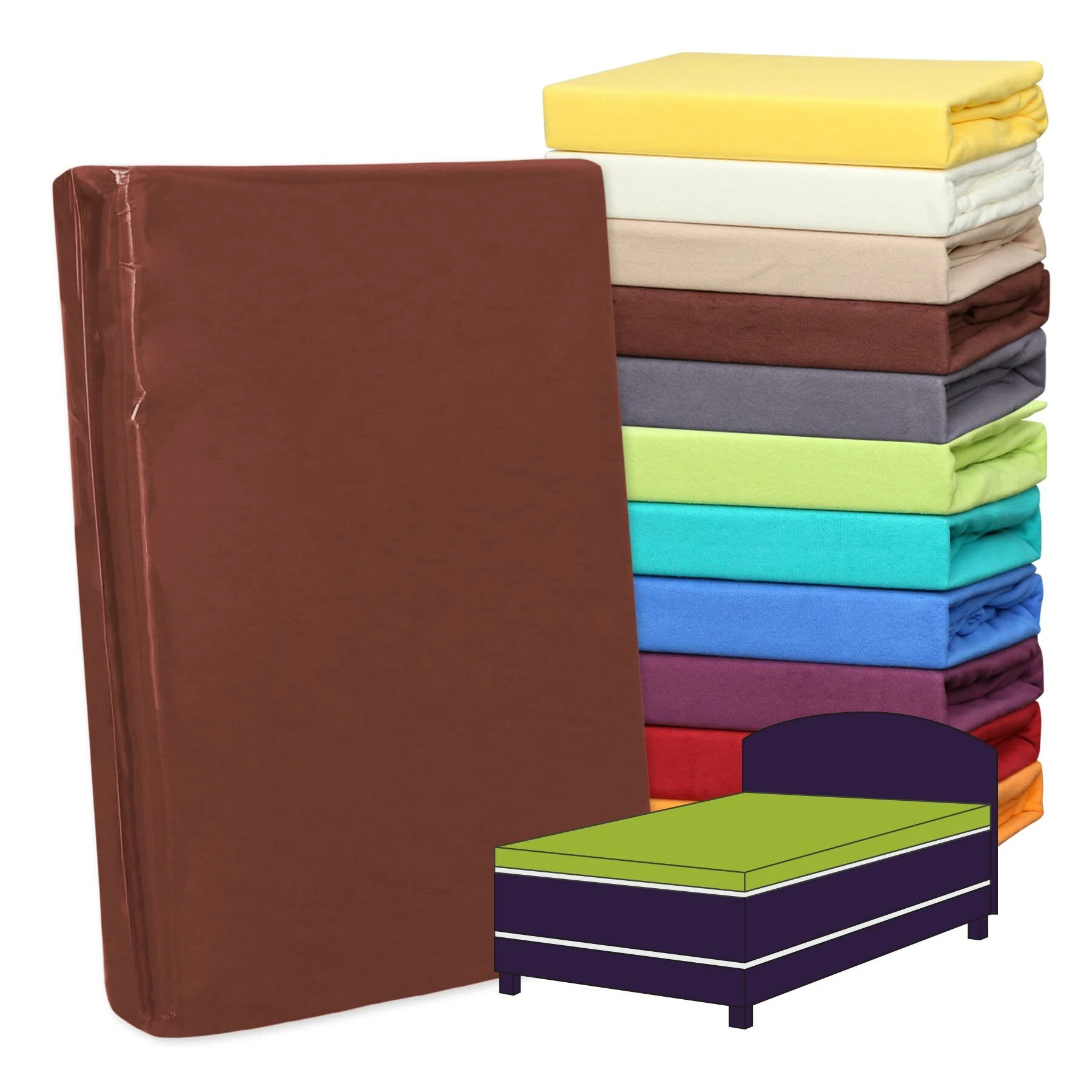 Traumschlaf Spannbettlaken Flauschbiber Topper In Karmin – Bild 2