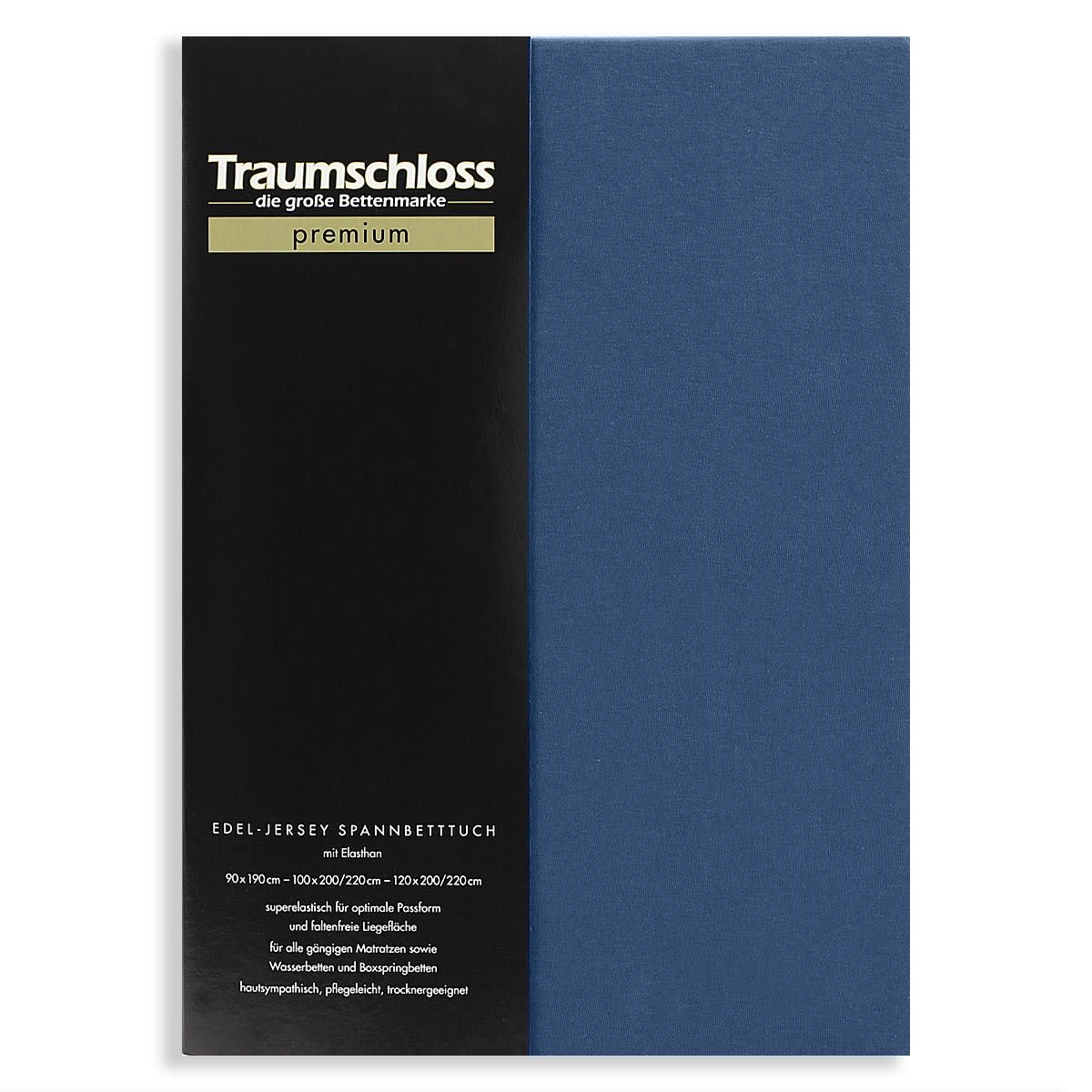 Traumschloss Premium Edel-Jersey Spannbettlaken In Marine