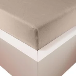 Traumschloss Premium Plus Edel-Jersey Spannbettlaken In Stein