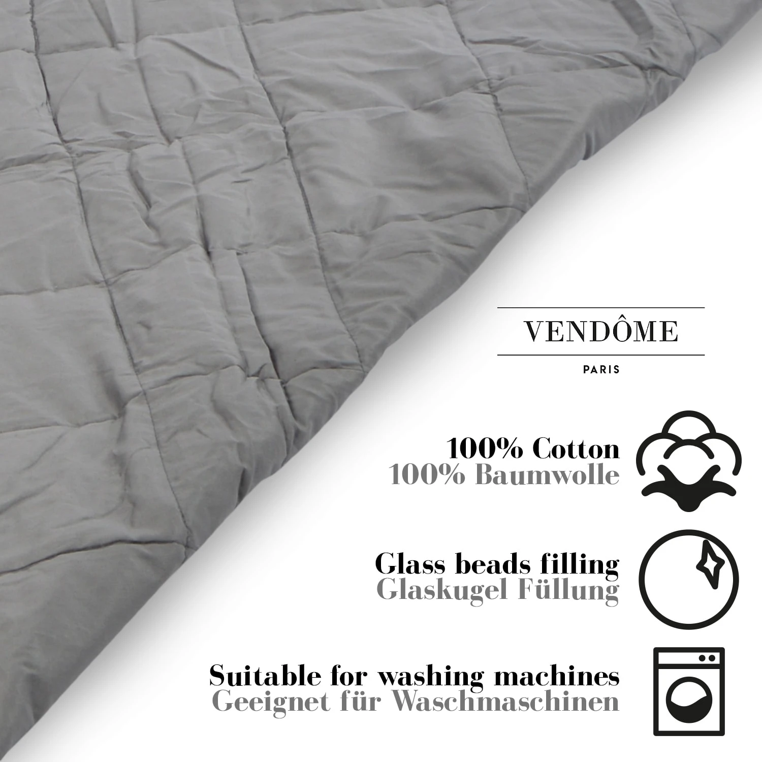 Vendôme Bettdecke " Gewichtsdecke - Gravitas Sleep - 5 Kg " In Grau â Bild 3