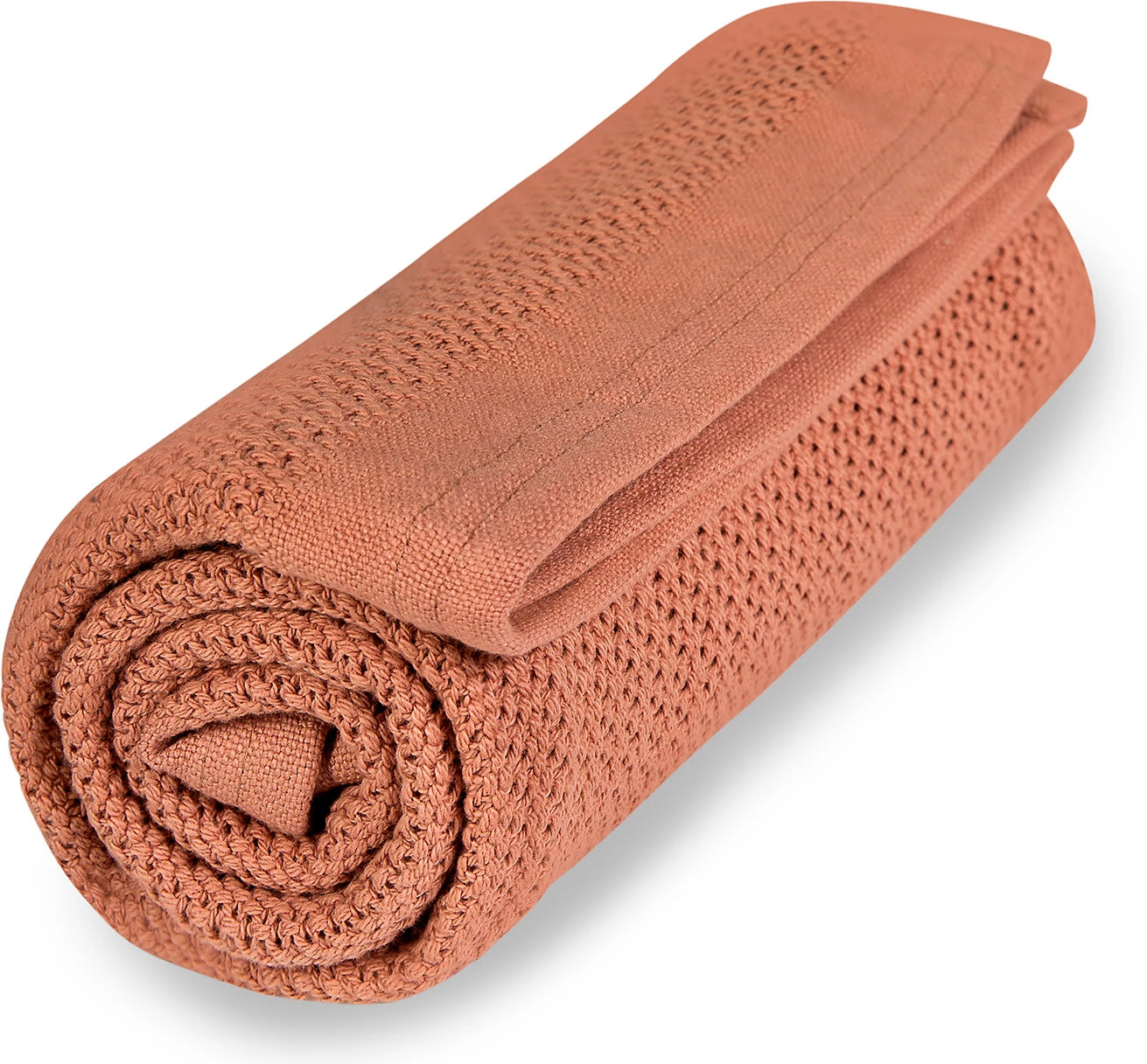 Vinter & Bloom Soft Grid Decke ÖKO "Blush Rose"