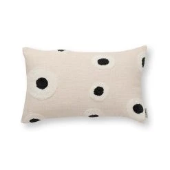 VTwonen Kissen "Rectangular Embroided" In Weiß / Schwarz