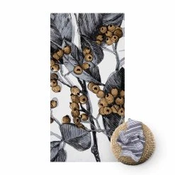 WallArt Vinyl-Teppich - Aquarellbeeren In Grau