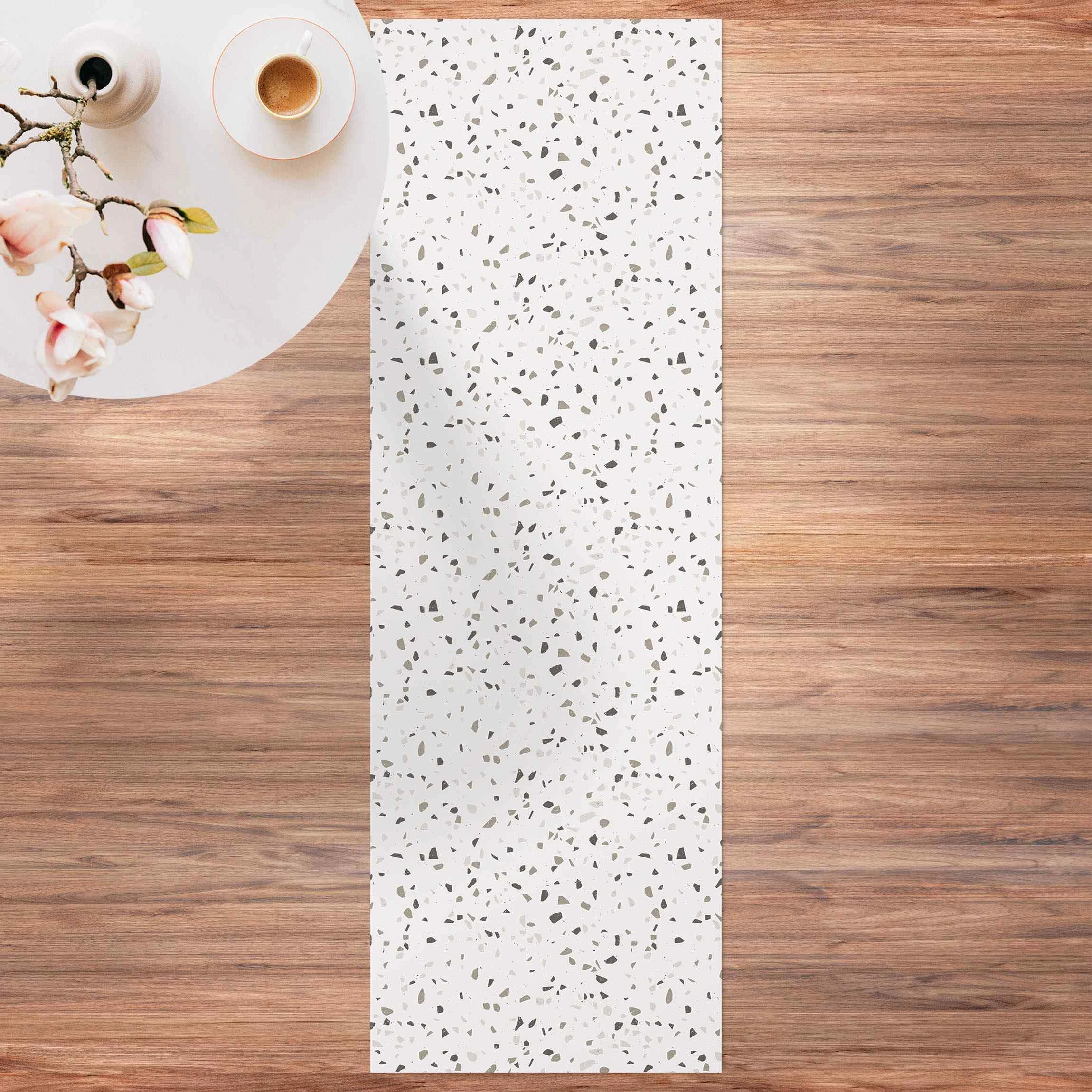 WallArt Vinyl-Teppich - Detailliertes Terrazzo Muster Pompeji In Grau – Bild 3