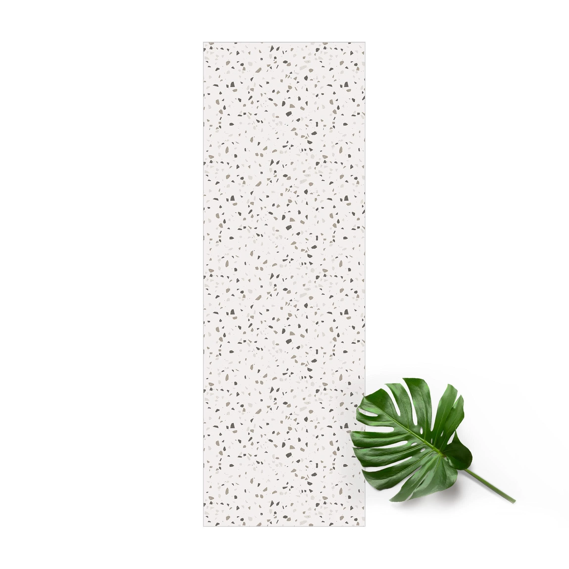 WallArt Vinyl-Teppich - Detailliertes Terrazzo Muster Pompeji In Grau