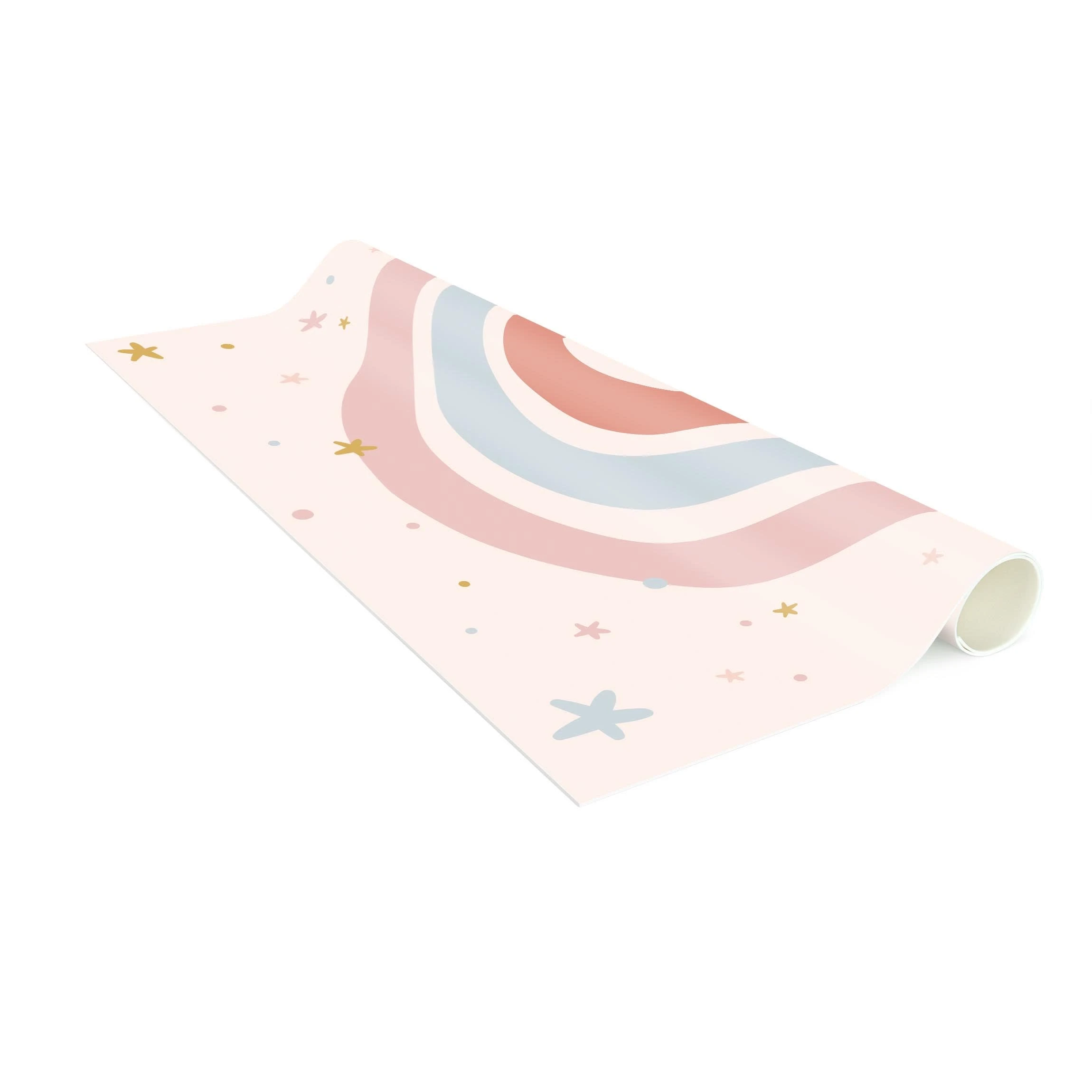 WallArt Vinyl-Teppich - Großer Regenbogen Mit Sternen Und Pünktchen In Pastell – Bild 6