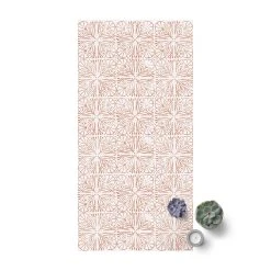 WallArt Vinyl-Teppich - Vintage Muster Filigranes Art Deco In Rosa