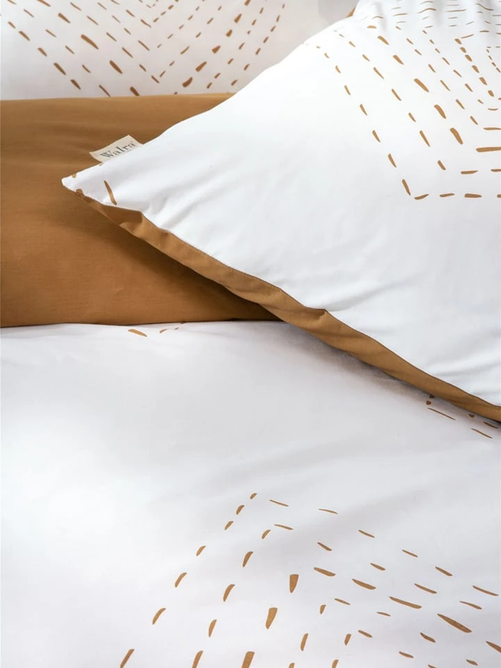 Walra Bettwäsche-Set "Boho Stitches" In Weiß/ Cognac – Bild 2
