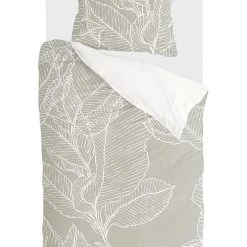 Walra Renforcé-Bettwäsche-Set "Leaves & Trees" In Khaki