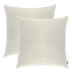 Yalion 2er Set-Kissenhüllen Kissenbezug Jacquard-Schneewolltuch In Milchig Weiß