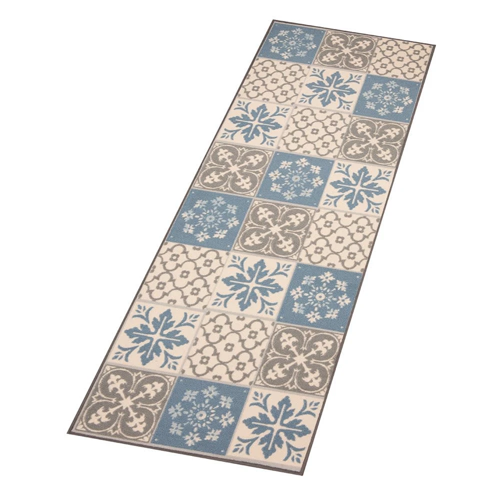 Zala Living Kurzflor Küchenläufer Mare Blau Grau 67x180 Cm – Bild 2